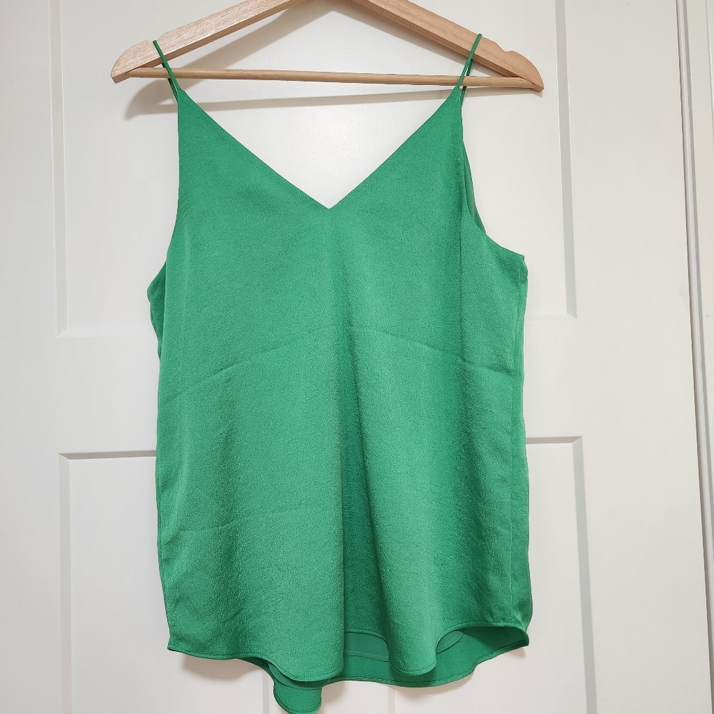 NWT Express Tank Cami Women's Small, Kelly Green, Spaghetti Strap, V-neck, Flowy - Picture 3 of 7